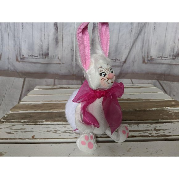 Annalee Easter Spring Bunny Tails Fluffy White Big - Picture 4 of 6